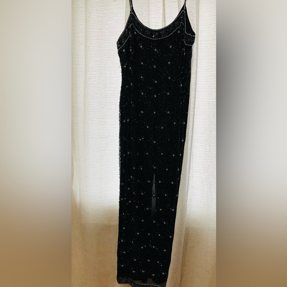 Elegant Black Beaded gown